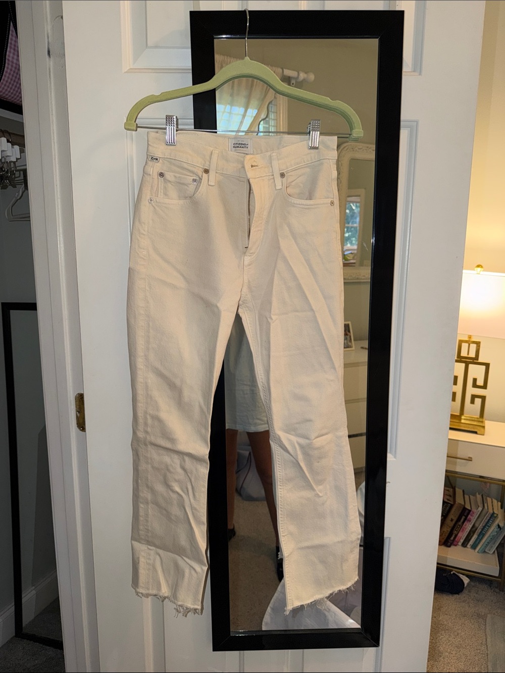 Citizens Of Humanity Cream Straight-Leg Jeans